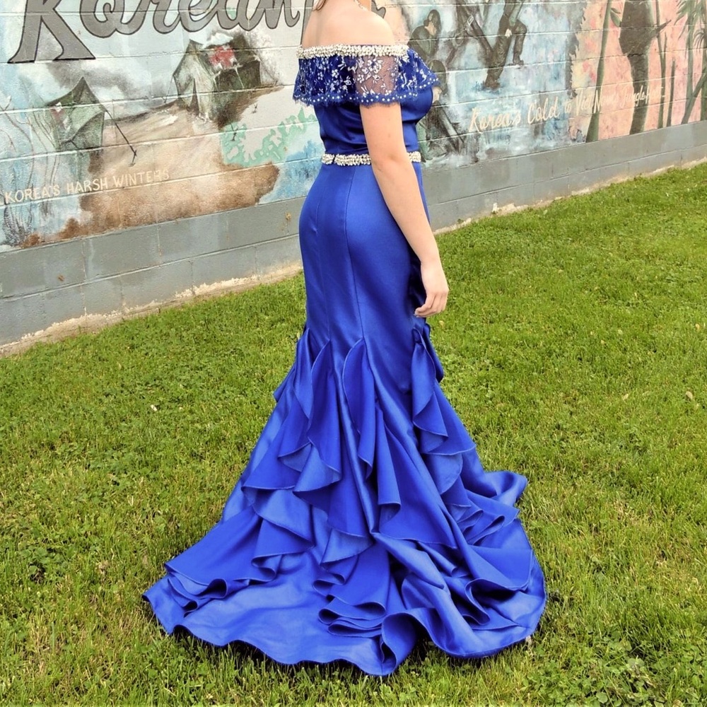 Royal blue prom dress